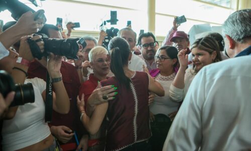 Con el tradicional ritmo de la banda, Sinaloa le da bienvenida a Claudia Sheinbaum