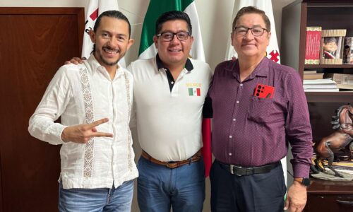 Se reúne Esteban Ramírez Zepeta con sus homólogos del Partido del Trabajo y del Verde Ecologista dé México