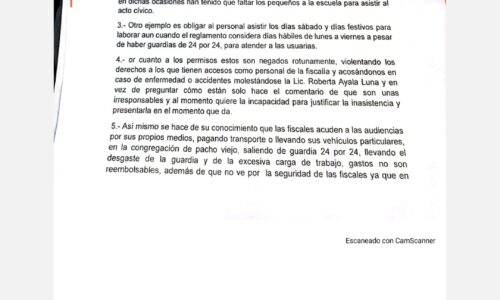 Fiscalía especializada en delitos contra la familia, violenta a trabajadores