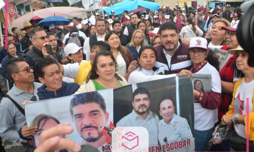 Arranca recorridos Zenyazen Escobar en el mercado de la Toluca