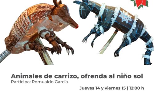 Invita IVEC al taller “Animales de carrizo, ofrenda al niño sol” en el Museo Teodoro Cano