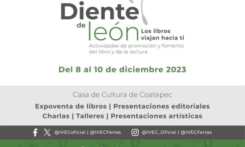 La cuarta edición del festival “Diente de león. Los libros viajan hacia ti” se realizará en Coatepec