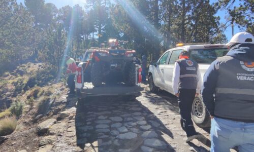 Ante recientes nevadas, PC coordinó operativo de vigilancia en el Cofre de Perote