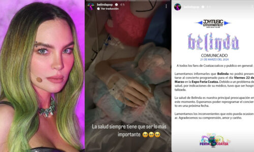 Belinda cancela su concierto en Expo Feria Coatza de Veracruz.