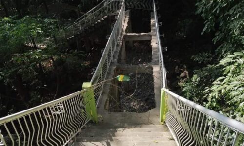 Derribo de escaleras del Salto de Eyipantla impacta turismo en temporada vacacional