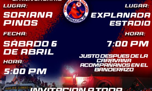Caravana para festejar 81 aniversario de los Tiburones Rojos de Veracruz