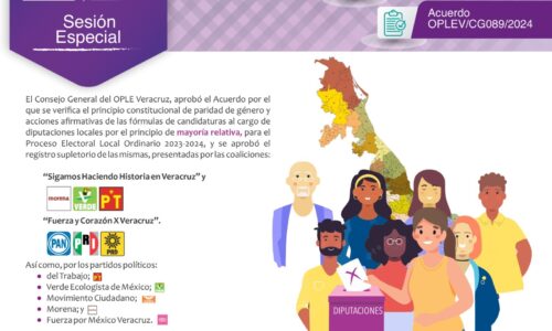 OPLE Veracruz aprueba candidaturas a diputaciones para el Proceso Electoral Local Ordinario 2023-2024