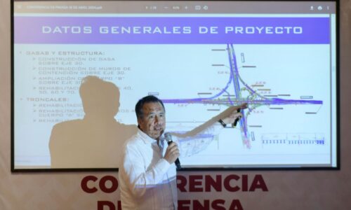 Entronque de caseta Paso del Toro con avance de 41%: Gobernador Cuitláhuac García