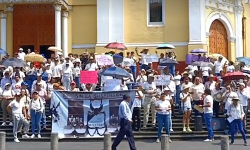 Trabajadores del Poder Judicial de la Federación realizan concentración informativa en Xalapa