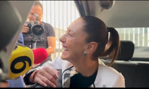 “Contenta y entusiasmada”: así sale a votar Claudia Sheinbaum