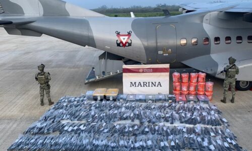 Casi 80 kilos de cristal y 279 armas asegurados en fraccionamiento de Boca del Río
