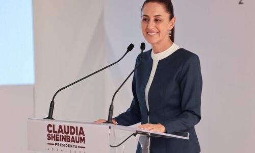 Claudia Sheinbaum anuncia la construcción de tres mil kilómetros de tren de pasajeros en el norte del país para el próximo sexenio