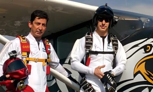 Paracaidistas argentinos buscan romper récord mundial en salto nocturno desde la estratósfera