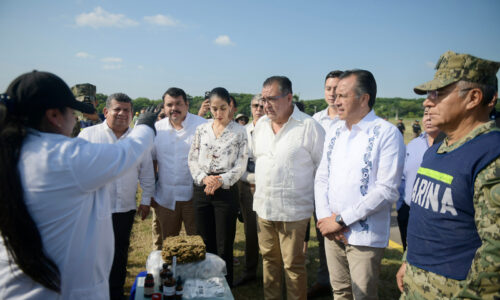Cuitláhuac García encabeza la mayor incineración de narcóticos en la historia de Veracruz