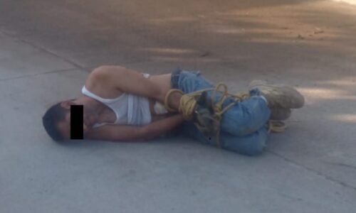 En El Tejar vecinos amarran a sujeto que intentó agredirlos con navaja