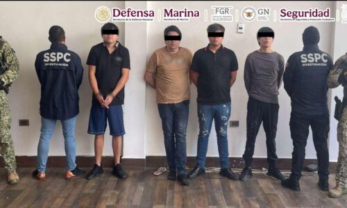 En Sinaloa, resultado de trabajos de coordinación del Gabinete de Seguridad, fueron detenidos cuatro hombres en posesión de armas largas