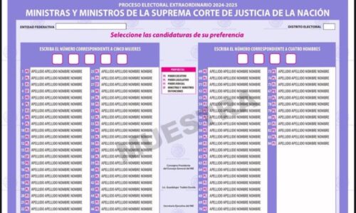 INE aprueba diseño de boletas para elección judicial 2025