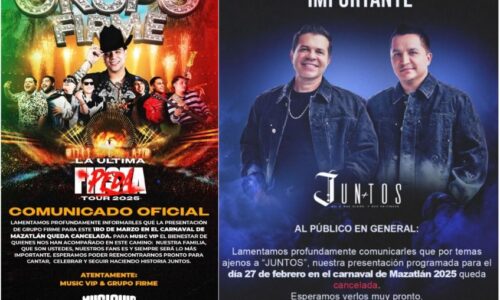 Grupo Firme cancela show en Mazatlán tras presuntas amenazas