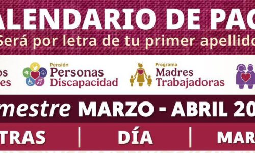 Pensión del Bienestar: Fechas de pago en marzo 2025