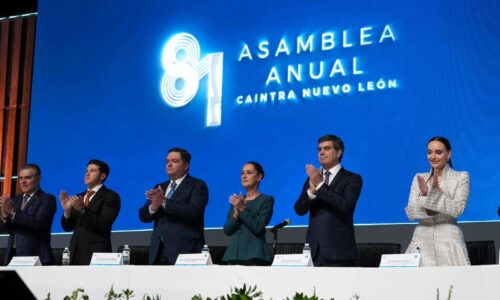 PRESIDENTA CLAUDIA SHEINBAUM INVITA A LAS Y LOS EMPRESARIOS A FORTALECER EL PLAN MÉXICO DURANTE LA 81 ASAMBLEA ANUAL DE LA CAINTRA NUEVO LEÓN