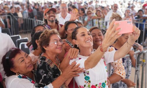 PRESIDENTA CLAUDIA SHEINBAUM DA ARRANQUE A LAS OBRAS DEL TREN DE CARGA DEL TREN MAYA PARA FORTALECER EL DESARROLLO DEL SURESTE MEXICANO