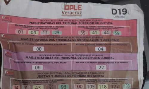 En Veracruz, denuncian supuestos trabajadores del INE entregando boletas llenas
