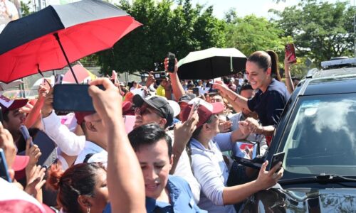 RODEADA DE CIENTOS DE MEXICANAS Y MEXICANOS, PRESIDENTA CLAUDIA SHEINBAUM INAUGURA ESTACIONES DE LA LÍNEA K DEL TREN INTEROCEÁNICO