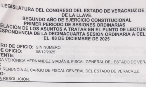 Verónica Hernández Giadáns presenta su renuncia como Fiscal General del Estado