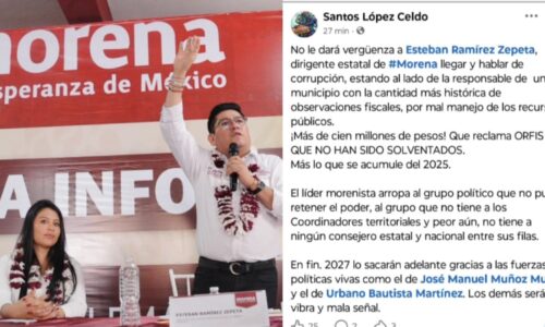 Alcaldesa con mayor daño patrimonial de Veracruz es arropada por líder estatal de Morena