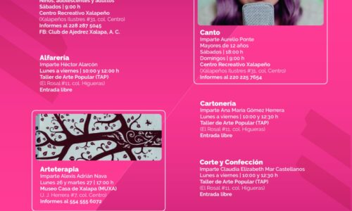 Invita Ayuntamiento de Xalapa a disfrutar de diversas actividades culturales