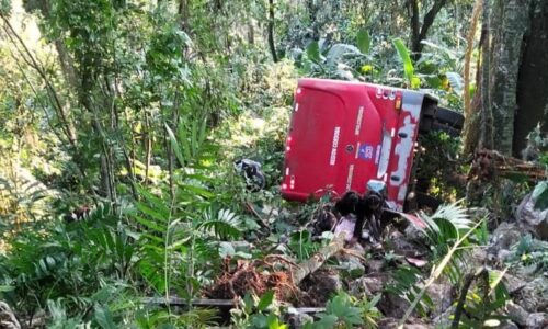 Varios estudiantes lesionados tras volcadura de camión en zona de Altas Montañas