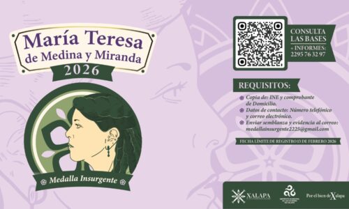 El IMMX convoca a participar en la entrega de la medalla María Teresa de Medina y Miranda 2026