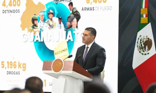 EN GUANAJUATO, LA ESTRATEGIA NACIONAL DE SEGURIDAD Y LA COORDINACIÓN REDUJERON EN 65% LOS HOMICIDIOS DOLOSOS: PRESIDENTA CLAUDIA SHEINBAUM