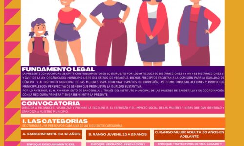 RECONOCERÁ GOBIERNO DE BANDERILLA A MUJERES Y NIÑAS QUE REALIZAN ACCIONES EXTRAORDINARIAS