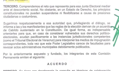 Responde Congreso local sobre convocatoria para elecciones municipales en San Andrés Tuxtla