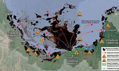 Advierten expansión de derrame petrolero en el Golfo de México; reportan más de 600 km de costa afectada