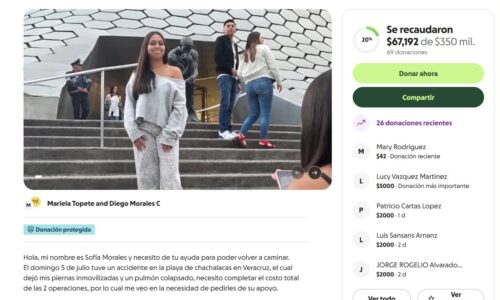 Joven de la CDMX se accidentó en Chachalacas y necesita cirugías para volver a caminar